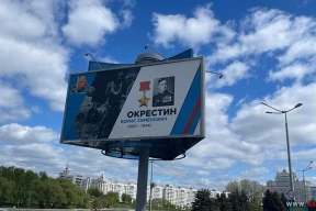 Минск накануне 9 мая – как встречает Дворец спорта, плакаты у Бангалор, Окрестин на билборде